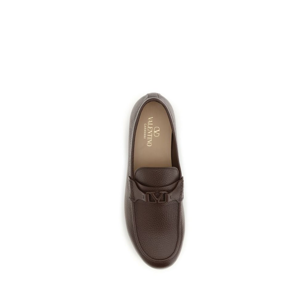 Mocasines sin cordones Valentino Garavani de ciervo marrones