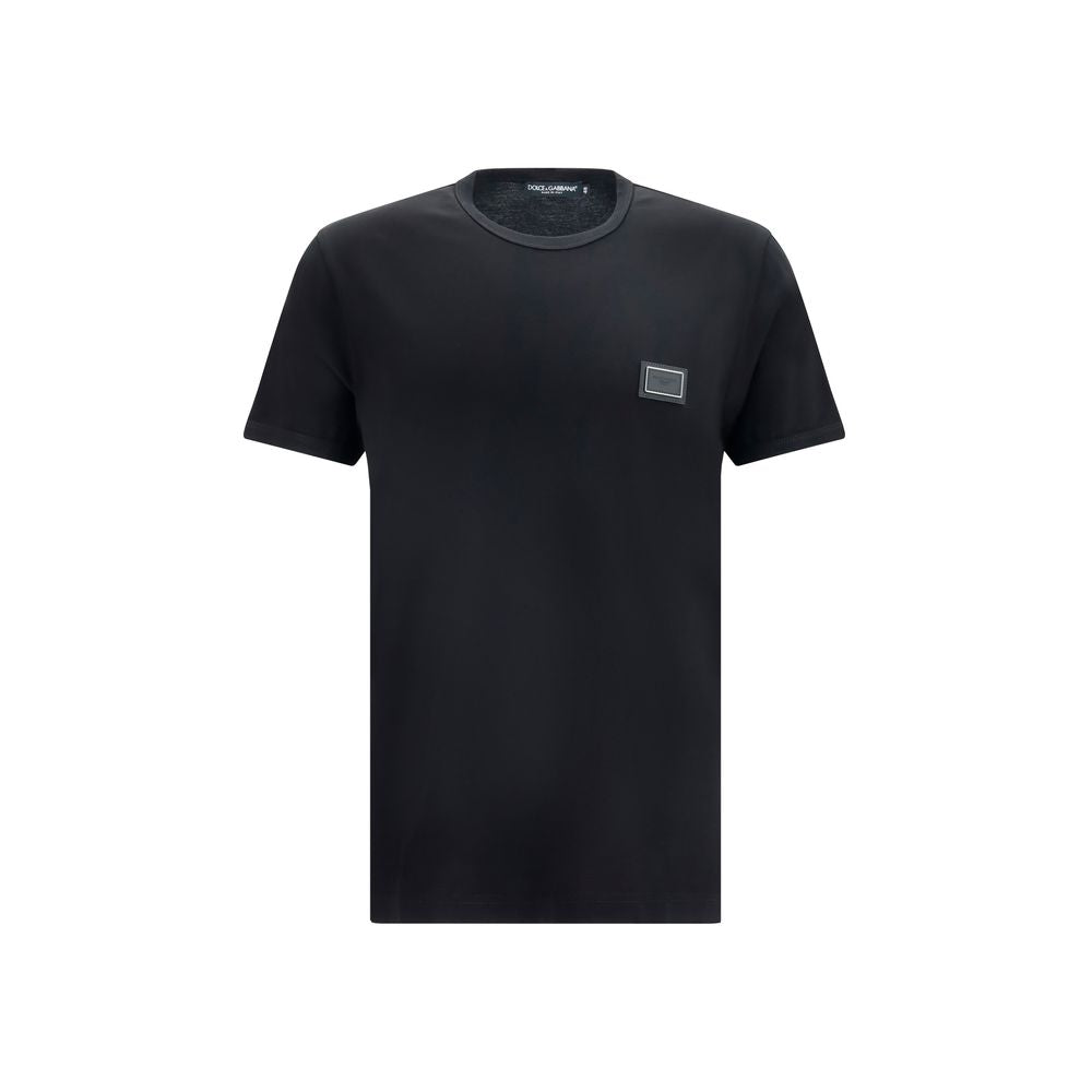 Camiseta de algodón negra Dolce & Gabbana