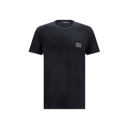 Camiseta de algodón negra Dolce & Gabbana
