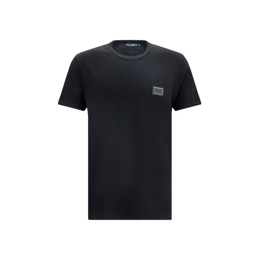 Camiseta de algodón negra Dolce & Gabbana