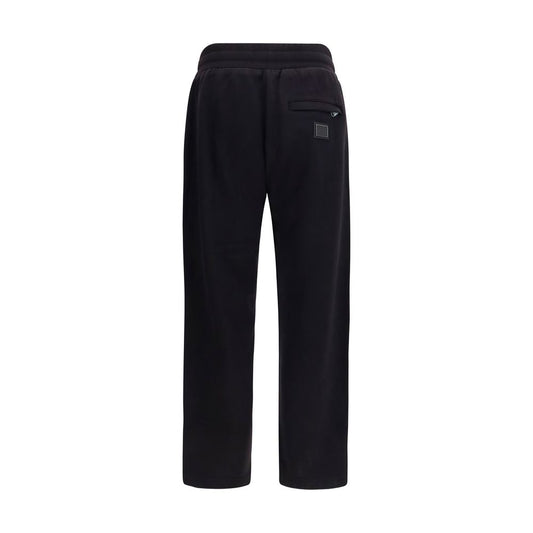 Pantalones Deportivos de Algodón Negro Dolce & Gabbana