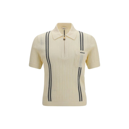 Polo de algodón beige de Versace