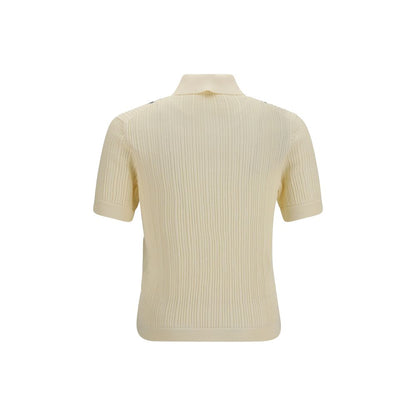 Polo de algodón beige de Versace