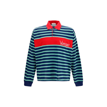 Polo Versace en coton multicolore