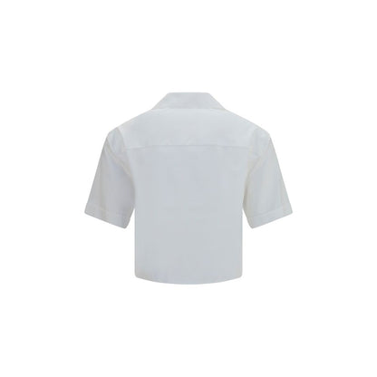 Camisa de vestir blanca de algodón Versace