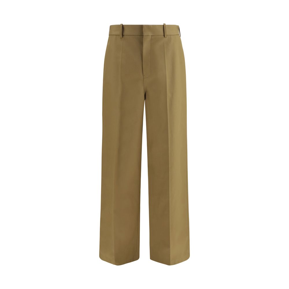 Pantalones chinos de algodón beige Balenciaga