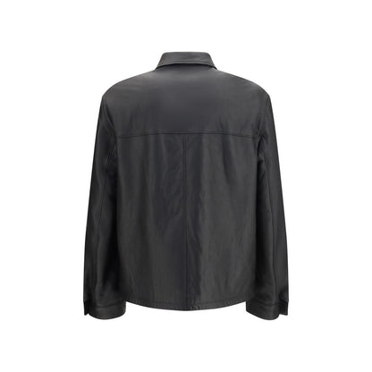Chaqueta de piel de cordero negro Prada Ovis Aries Aries