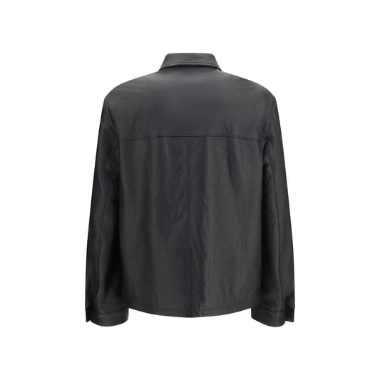 Chaqueta de piel de cordero negro Prada Ovis Aries Aries