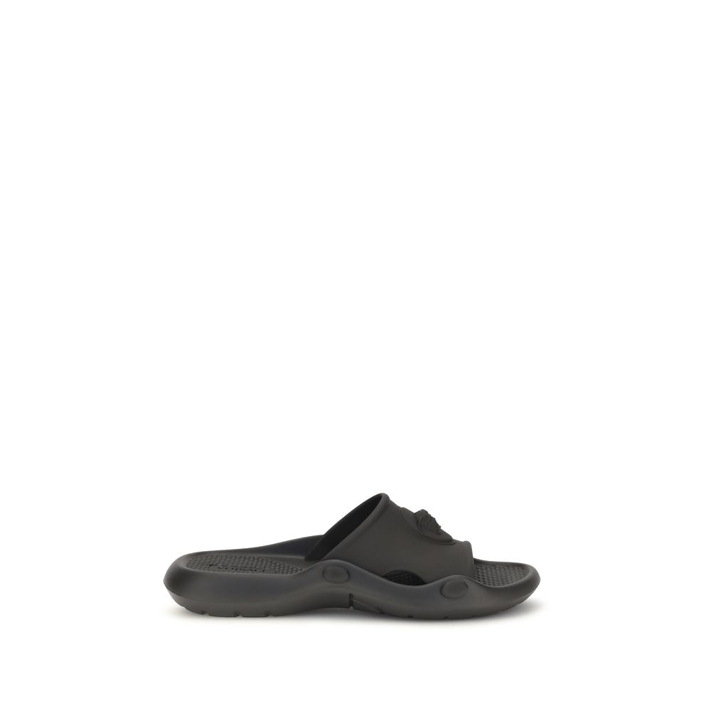 Versace Nettuno Black Rubber Contemporary Style Sandals