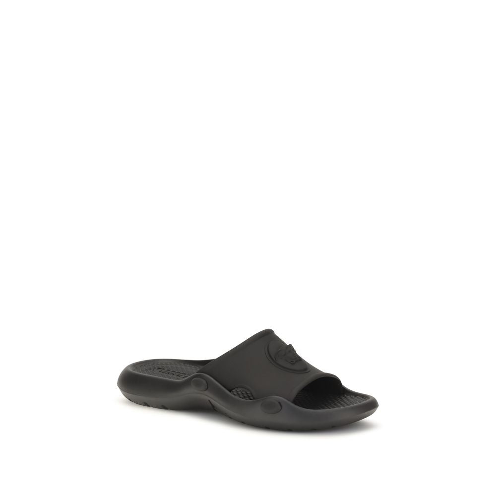 Versace Nettuno Black Rubber Contemporary Style Sandals