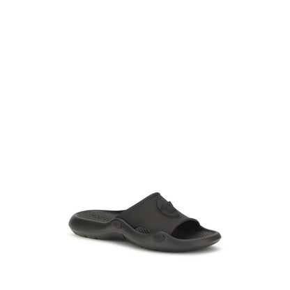 Versace Nettuno Black Rubber Contemporary Style Sandals