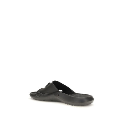 Versace Nettuno Black Rubber Contemporary Style Sandals
