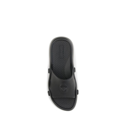 Versace Nettuno Black Rubber Contemporary Style Sandals