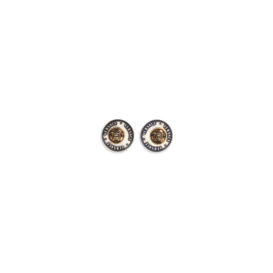 Pendientes Versace de latón gris
