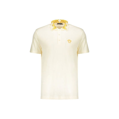 Polo de algodón bicolor de Versace