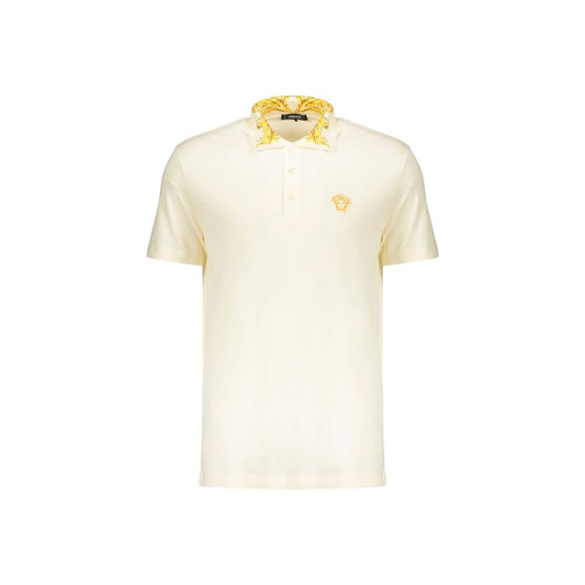 Polo de algodón bicolor de Versace