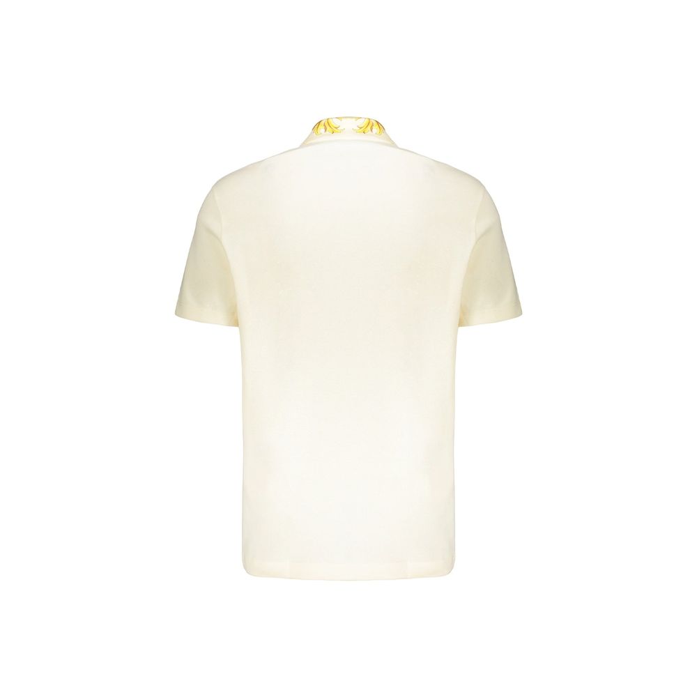 Polo de algodón bicolor de Versace
