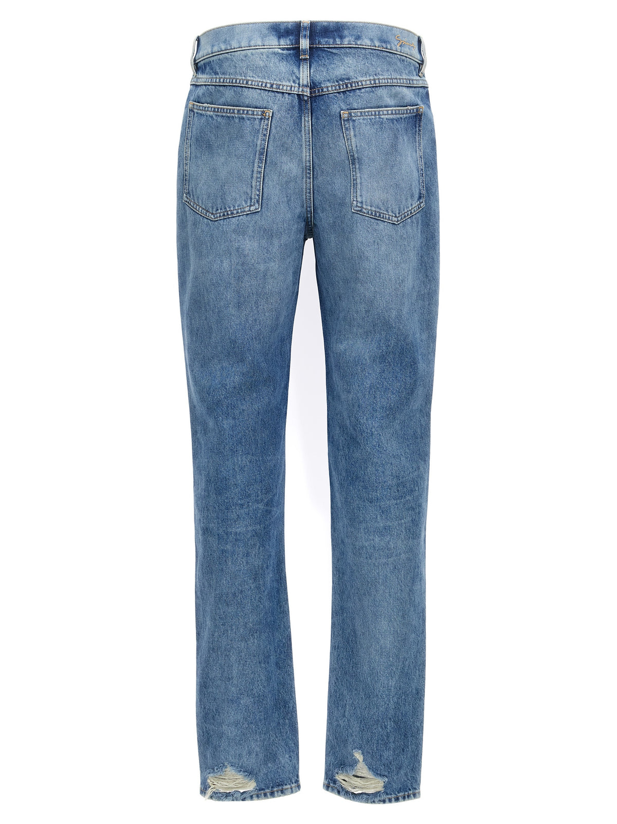 Jean Droit en Coton Bleu Silhouette Structurée Finition Raffinée Givenchy