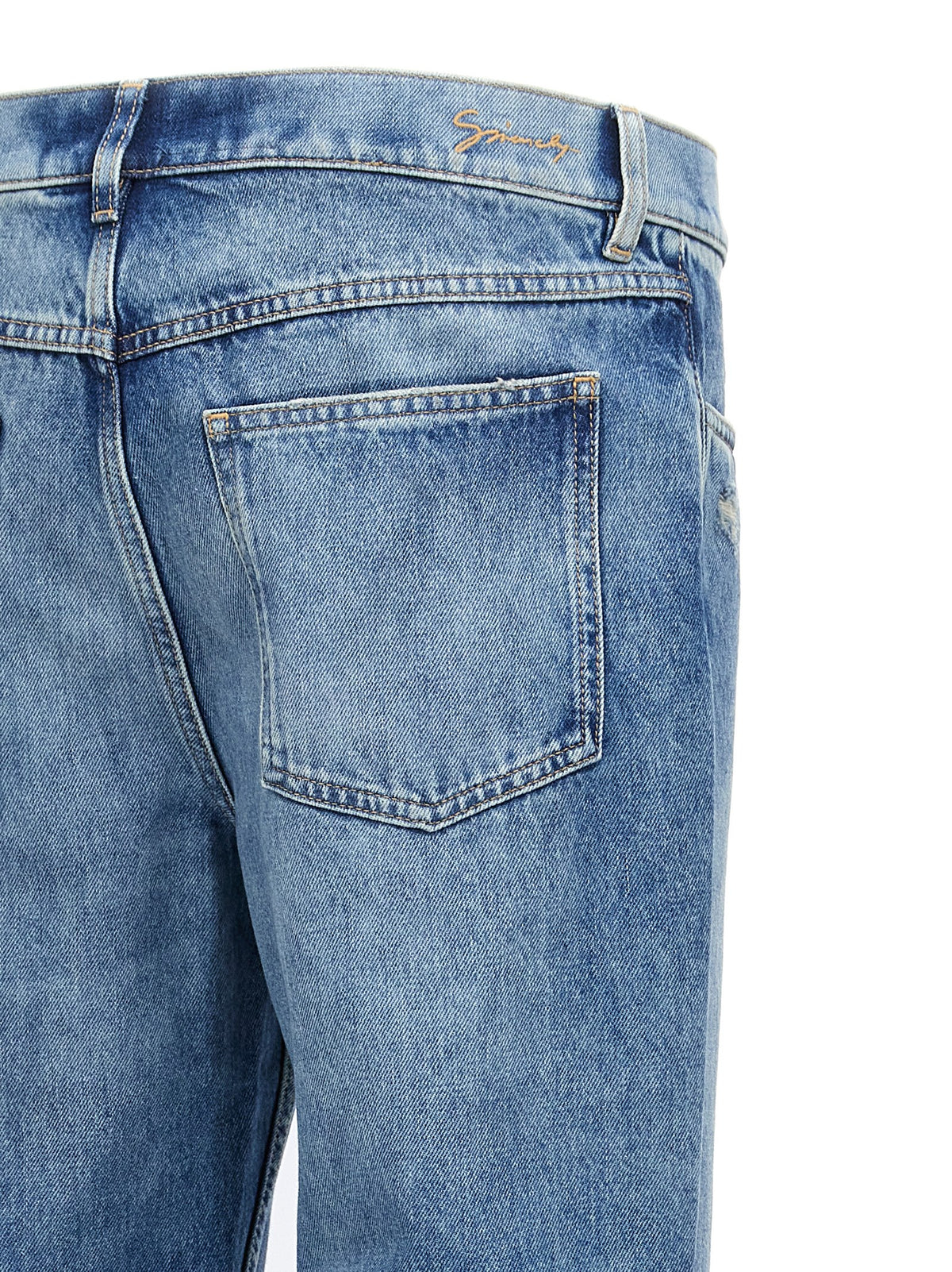 Jean Droit en Coton Bleu Silhouette Structurée Finition Raffinée Givenchy