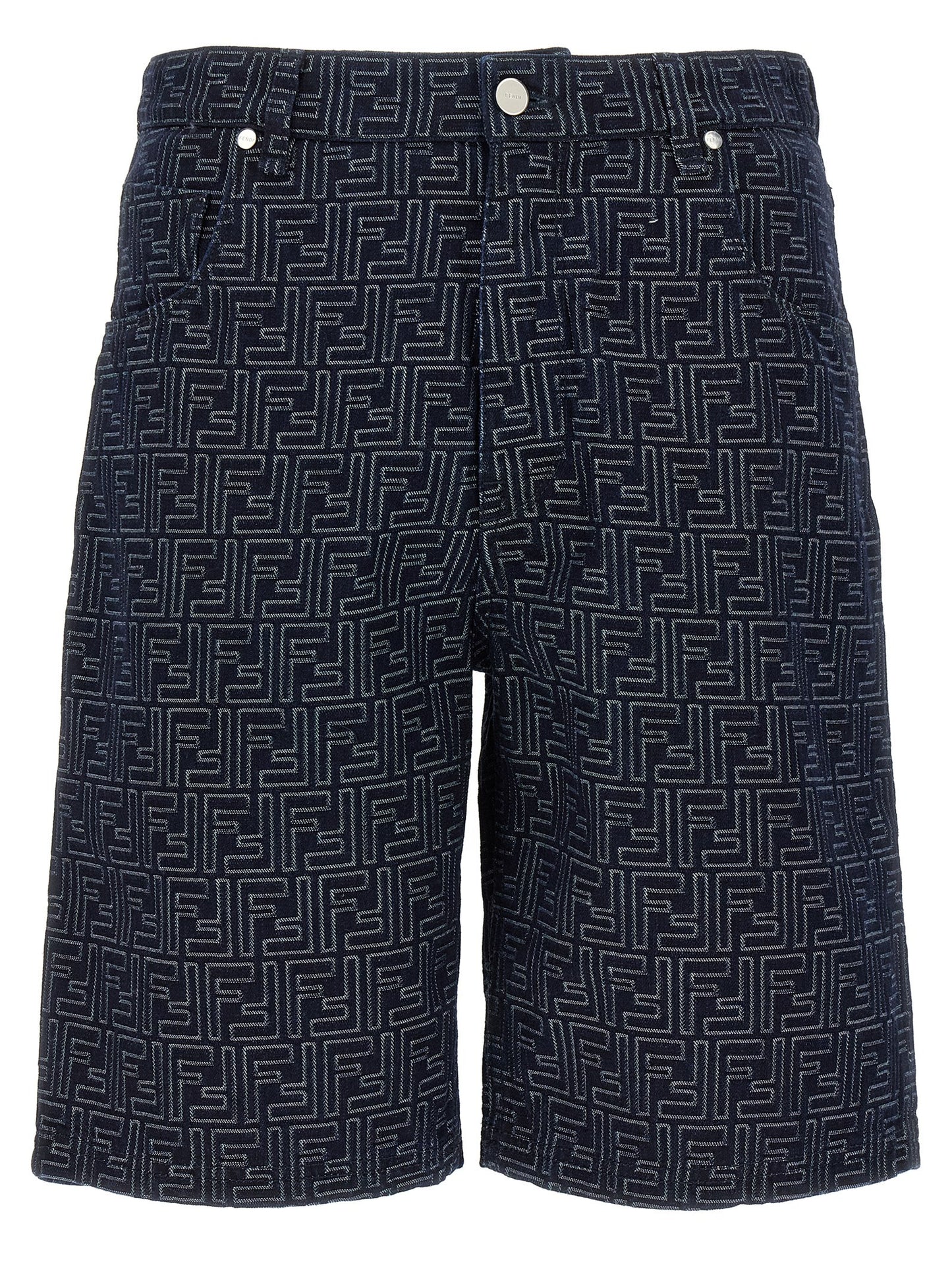 Pantalones cortos tipo bermudas Fendi de algodón azul