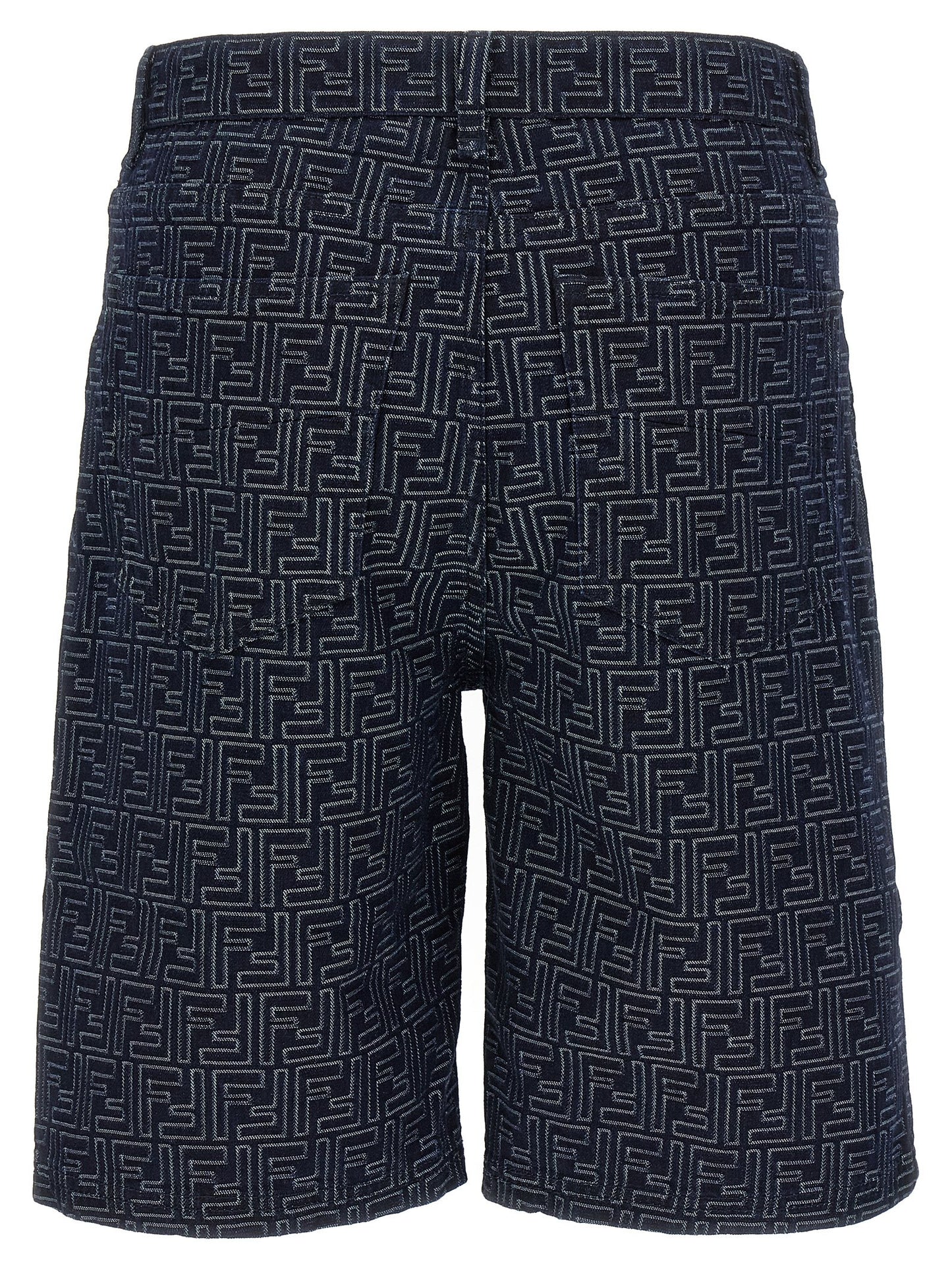 Pantalones cortos tipo bermudas Fendi de algodón azul