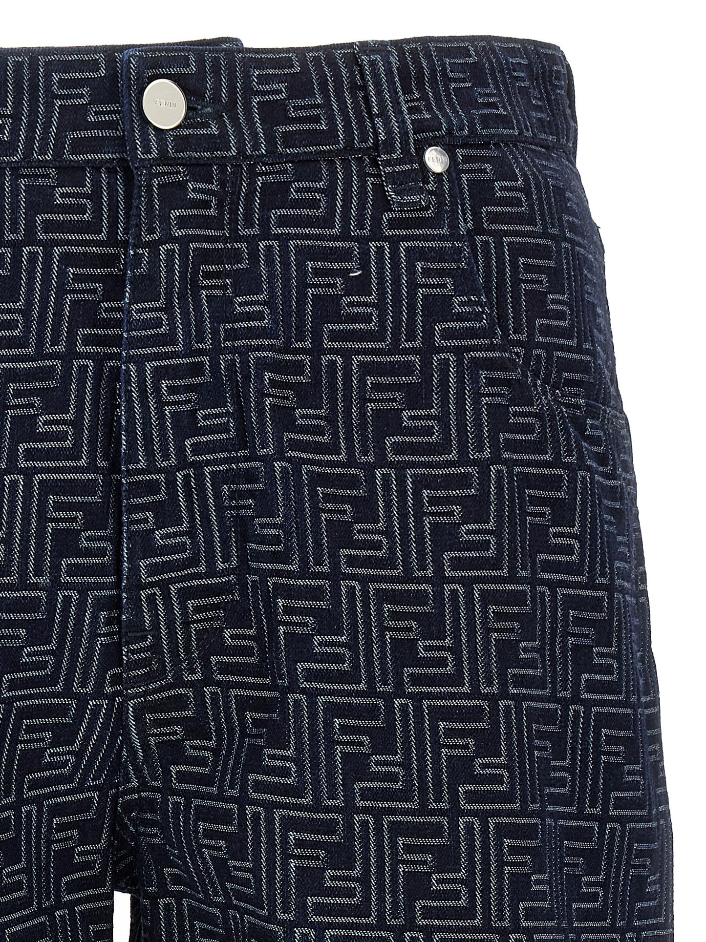 Pantalones cortos tipo bermudas Fendi de algodón azul