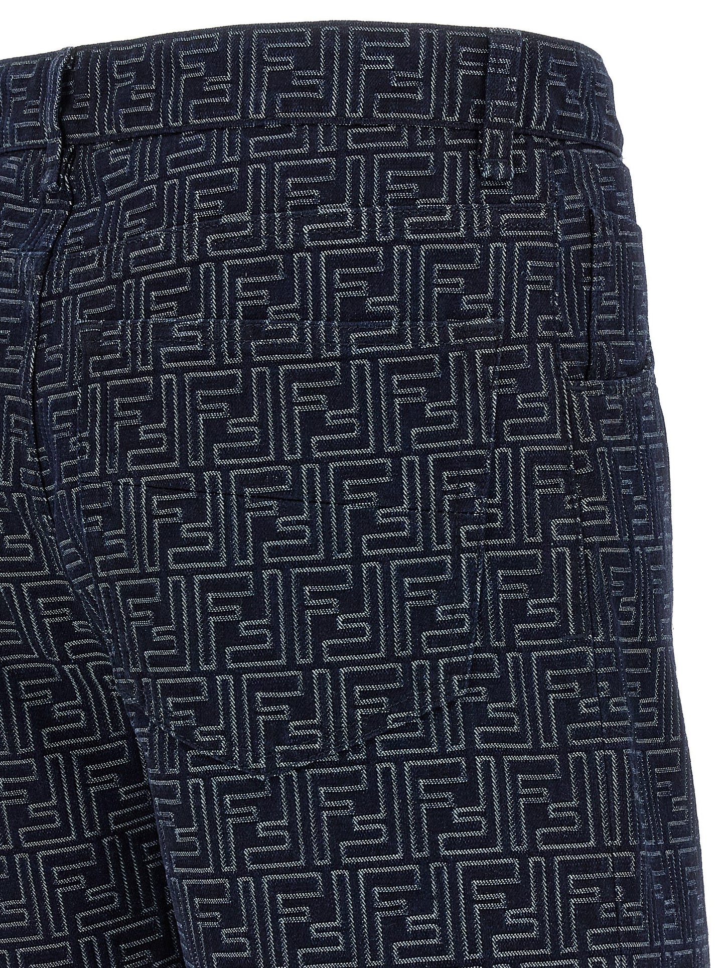 Pantalones cortos tipo bermudas Fendi de algodón azul
