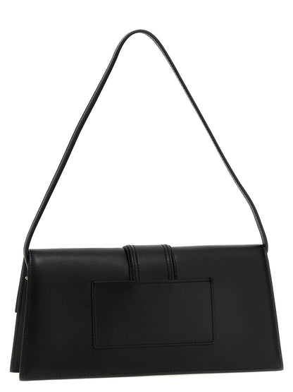 Sac à bandoulière en cuir noir Jacquemus modèle Le Bambino Long