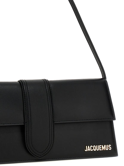 Sac à bandoulière en cuir noir Jacquemus modèle Le Bambino Long
