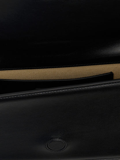 Sac à bandoulière en cuir noir Jacquemus modèle Le Bambino Long
