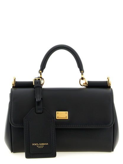 Bolso de piel de becerro negro Dolce & Gabbana
