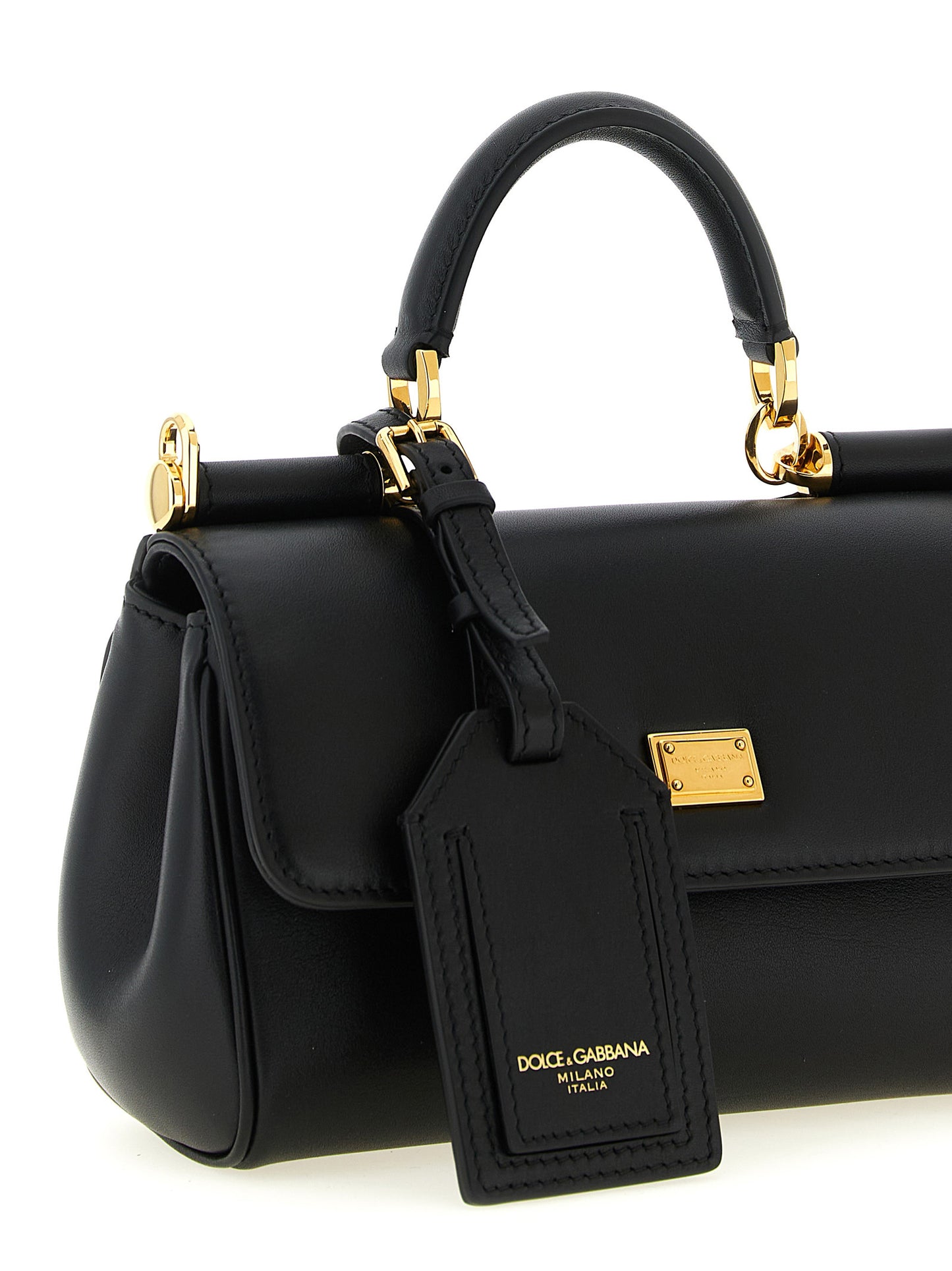 Bolso de piel de becerro negro Dolce & Gabbana