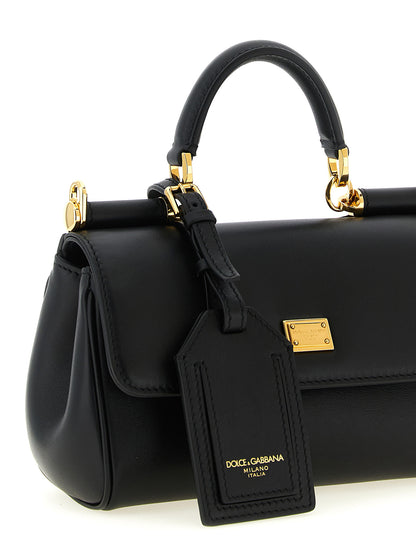 Bolso de piel de becerro negro Dolce & Gabbana