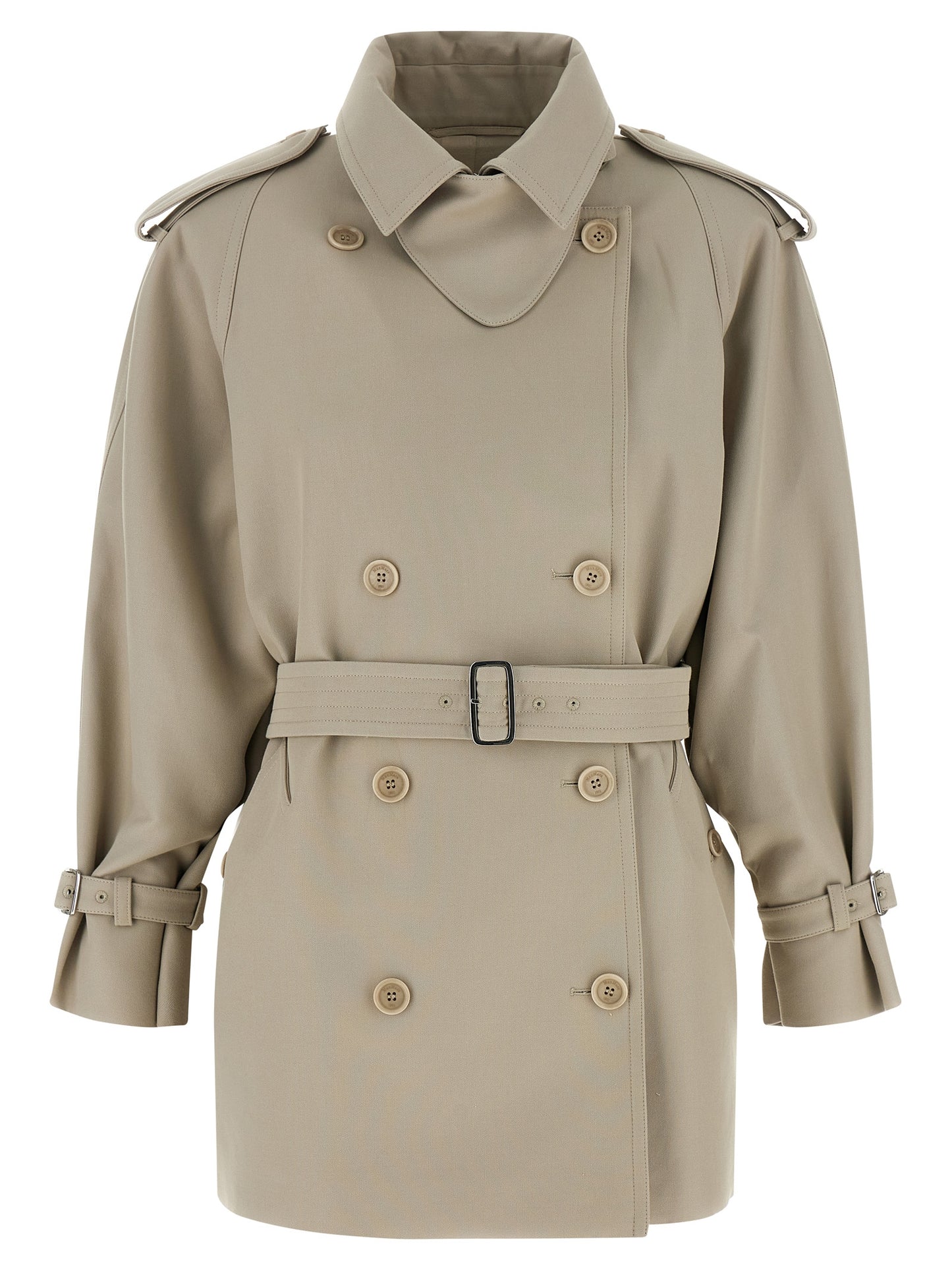 Abrigo de algodón beige Max Mara