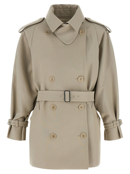 Abrigo de algodón beige Max Mara