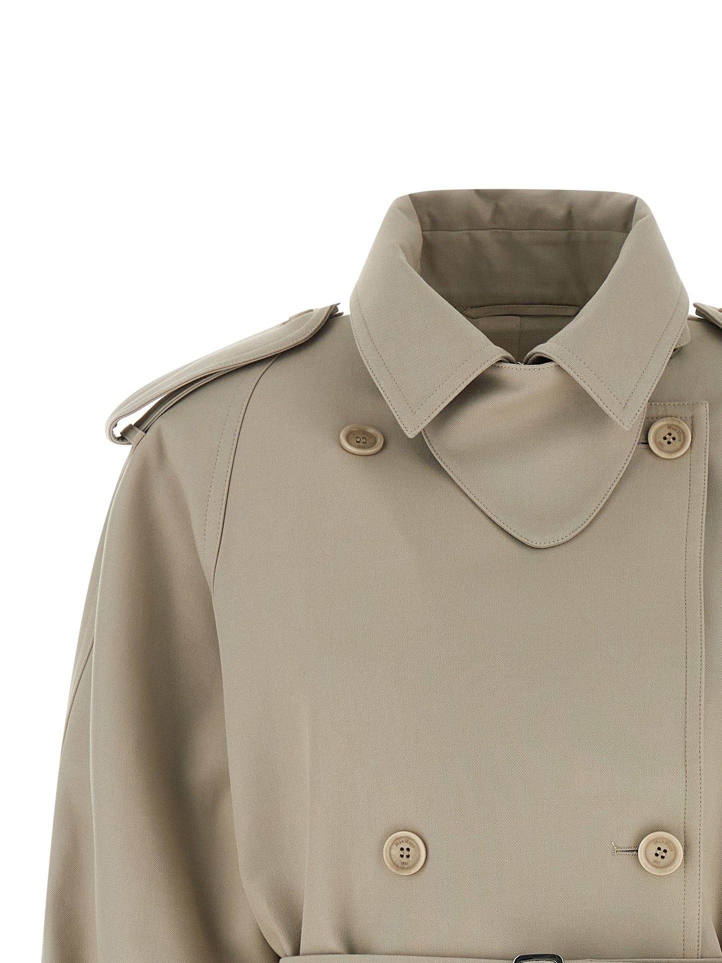 Abrigo de algodón beige Max Mara