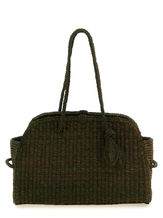 Bolso tote bicolor de rafia Jacquemus