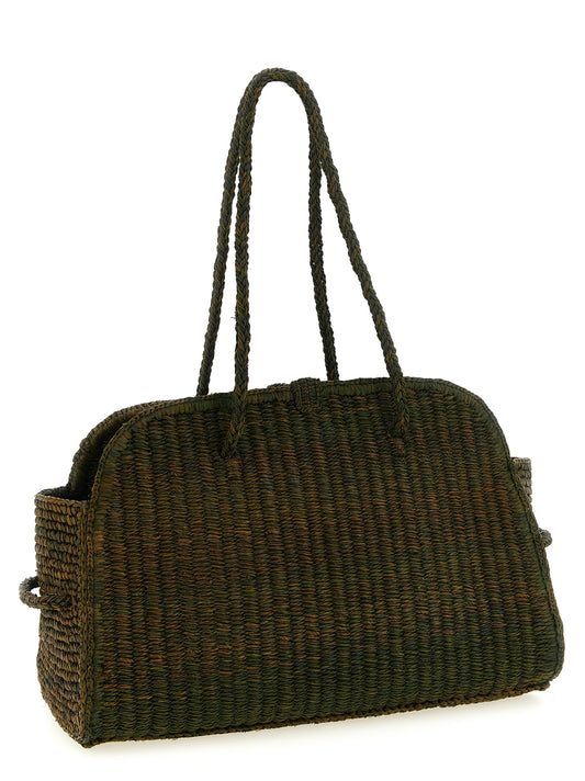 Bolso tote bicolor de rafia Jacquemus