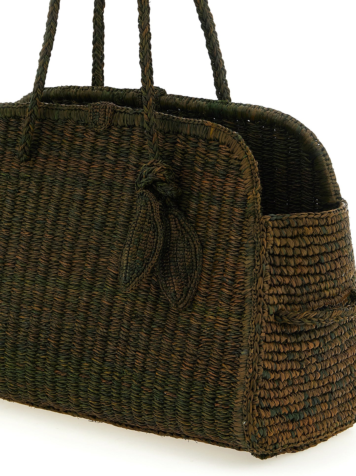 Bolso tote bicolor de rafia Jacquemus