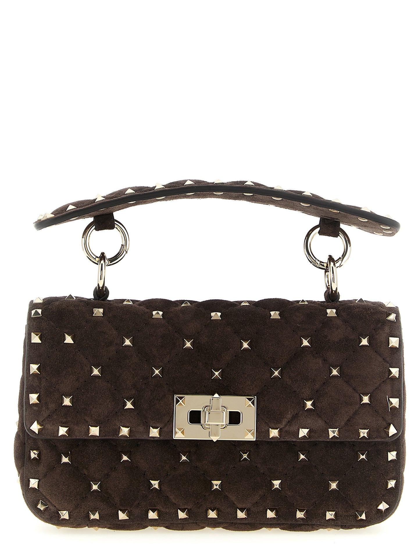 Bolso de Hombro Valentino Garavani de Piel de Becerro Marrón