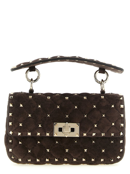 Bolso de Hombro Valentino Garavani de Piel de Becerro Marrón
