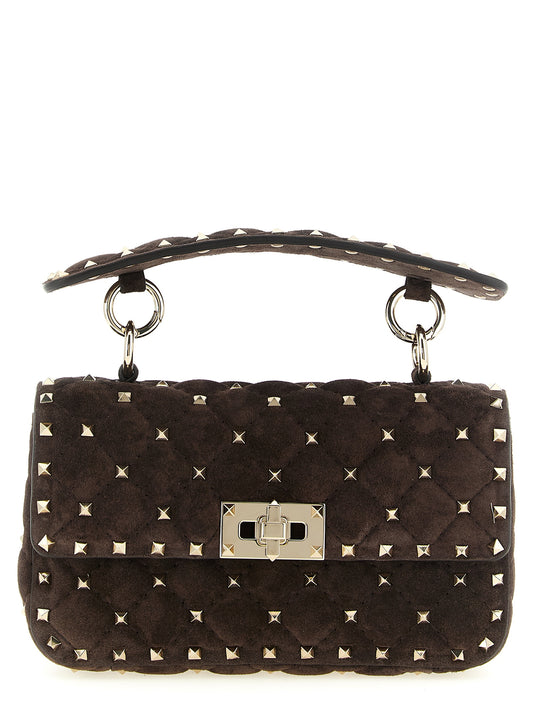 Bolso de Hombro Valentino Garavani de Piel de Becerro Marrón