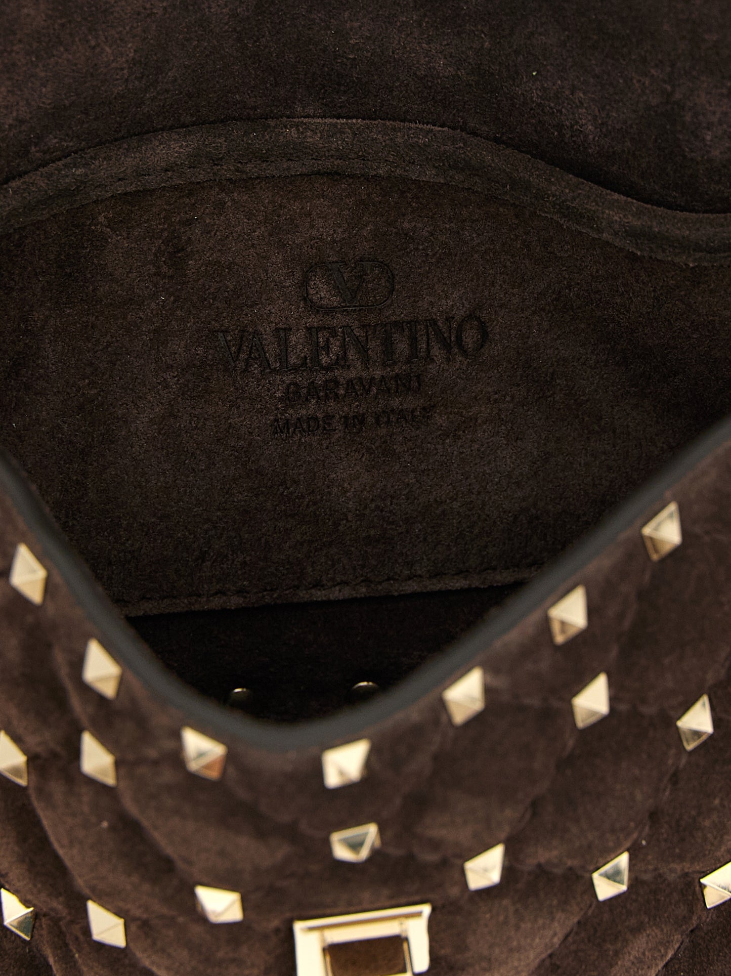 Bolso de Hombro Valentino Garavani de Piel de Becerro Marrón