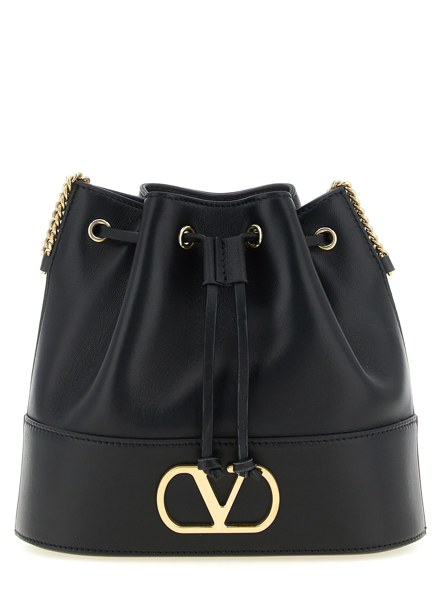 Valentino Garavani Black Lambskin Shoulder Bag