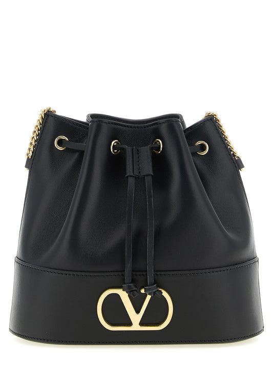 Valentino Garavani Bolso Bandolera Piel De Cordero Negro