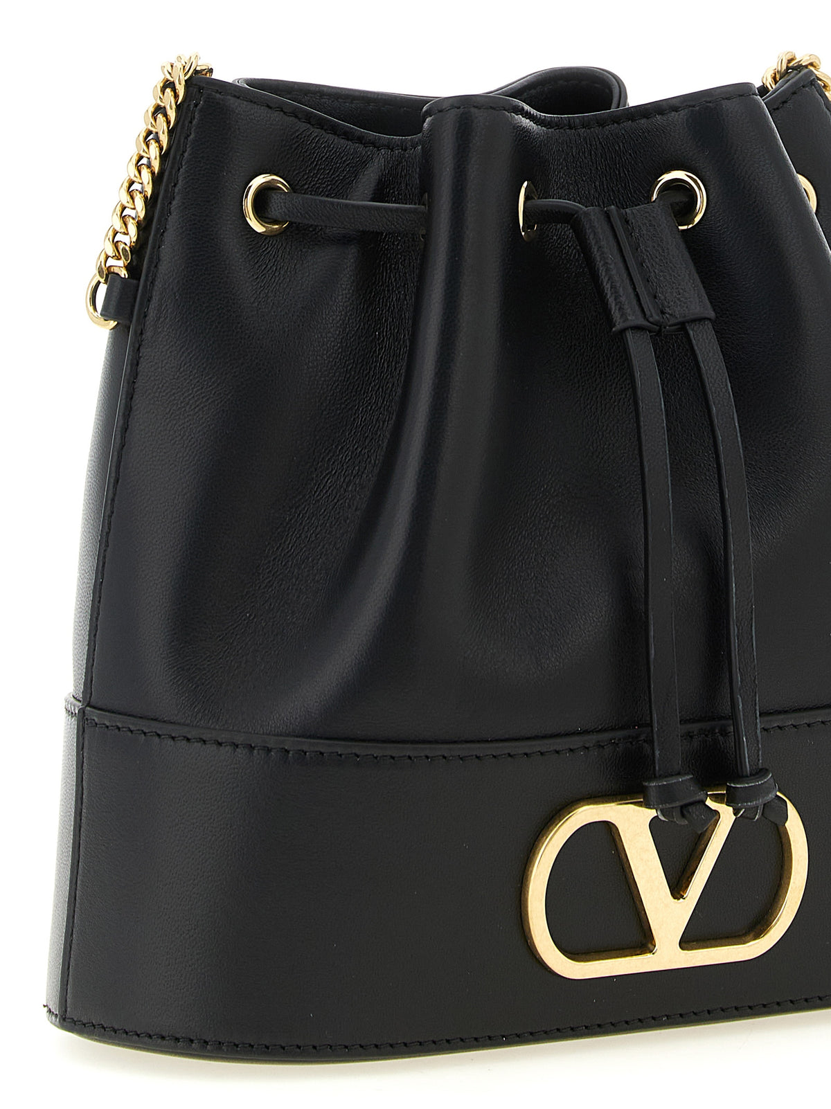 Valentino Garavani Black Lambskin Shoulder Bag