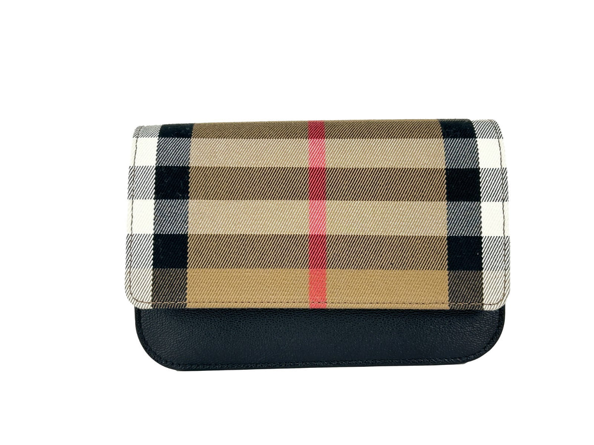 Burberry Petit Sac Bandoulière Madison En Cuir Imprimé Check