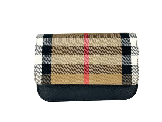 Burberry Bolso Bandolera Madison De Cuero Estampado Check Pequeño