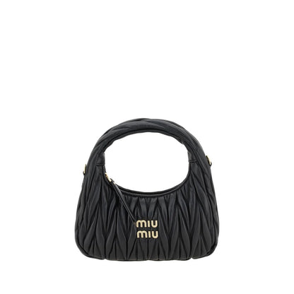 Bolso de mano Miu Miu negro de piel de cordero Ovis Aries Aries