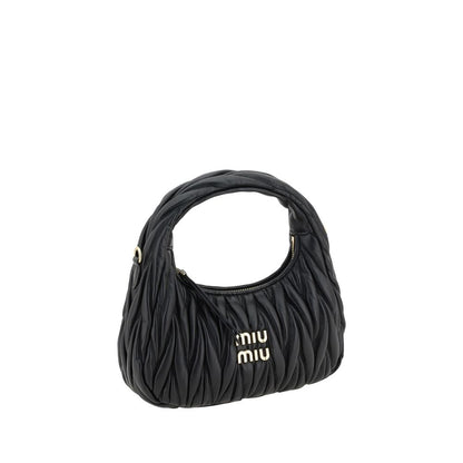 Bolso de mano Miu Miu negro de piel de cordero Ovis Aries Aries